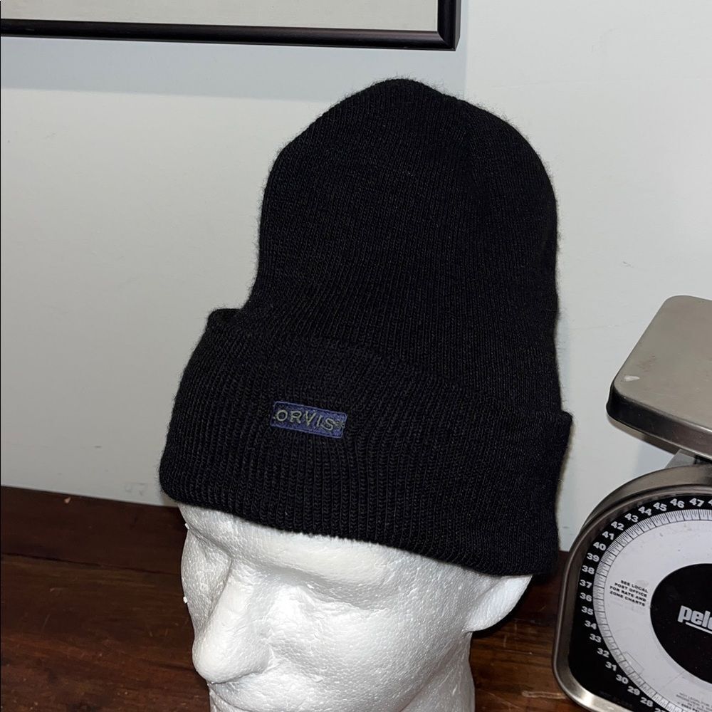 New Black ORVIS Dockworker unisex Ski Knit Snowboard winter beanie cap hat